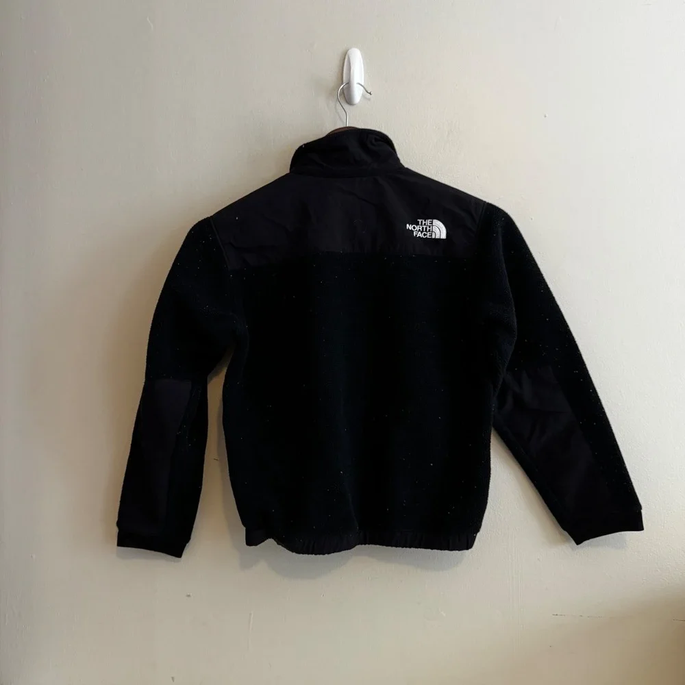 The North Face Boys S 7/8 Black Fleece Jacket Classic Winter Fall Outerwear